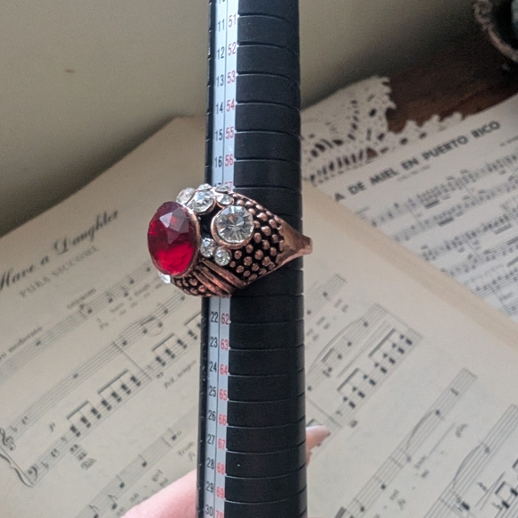 Red and Copper Women's Ring Size 10 - Picture 7 of 9